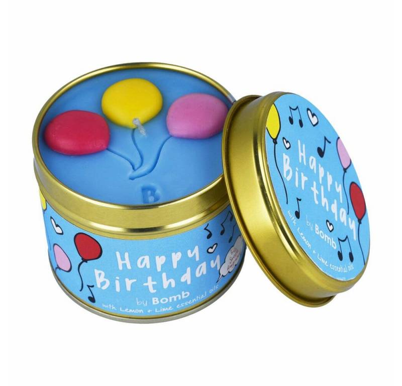 Bomb Cosmetics Duftkerze Scent Stories Happy Birthday, in Metalldose von Bomb Cosmetics