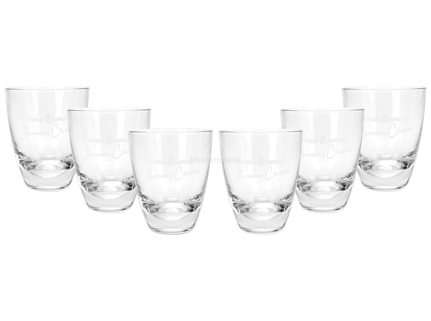 Bombay Sapphire Gläser-Set Bombay Sapphire Bombay Crushed Tumbler Glas Gläser Set - 6x Tumbler von Bombay Sapphire