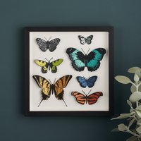 Handbemalter Papierschnitt Schmetterling Gerahmt Wandkunst - Kunstdruck 3D Geschenk Für Sie von Bombus