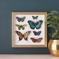 Papierschnitt Schmetterling Kunst, Handbemalter Gerahmt Wandkunst, Kunstdruck, 3D Geschenk Für Sie von Bombus