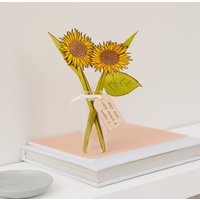 Sonnenblume Muttertag Geschenk Für Sie, Strauß Sonnenblumen Bouquet, Personalisierte Holzblume, Gelbe Blumen Mama Oder von Bombus