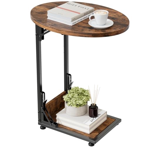 Bomclap Couchtisch, Klappbarer Sofatisch C Form, Kleiner Beistelltisch mit Aufbewahrungstasche, Kaffeetisch mit Metallgestell für Wohnzimmer Schlafzimmer Büro, 40 x 33 x 64,5 cm Bomclap Couchtisch, Klappbarer Sofatisch C Form, Kleiner Beistelltisch mit Aufbewahrungstasche, Kaffeetisch mit Metallgestell für Wohnzimmer Schlafzimmer Büro, 40 x 33 x 64,5 cm von Bomclap