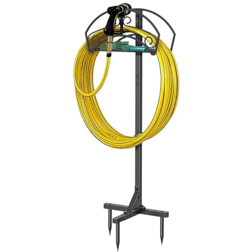 Bomclap Gartenschlauchhalter Freistehender, Metall Gartenschlauch Halterung Schlauchständer mit Ablagefach, Schlauchhalter für Garten, Schwarz Bomclap Gartenschlauchhalter Freistehender, Metall Gartenschlauch Halterung Schlauchständer mit Ablagefach, Schlauchhalter für Garten, Schwarz von Bomclap