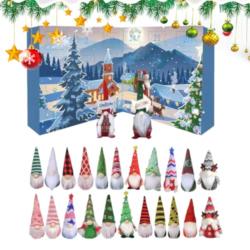 Bomefoi Countdown-Kalender Für Weihnachten,24 Tage Kalender Wichtel Figuren Set | Weihnachtliche Schreibtischdekoration Dekorationspuppe Für Die Familie Jugendliche Kinder Erwachsene Und von Bomefoi