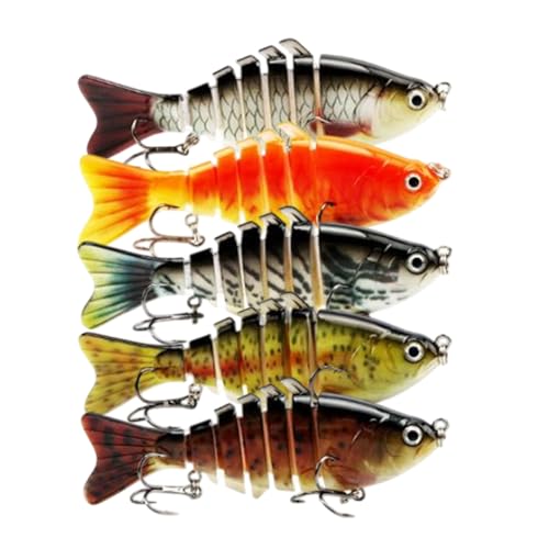 Bomefoi Fishing Lure | Mehrfach Gelenkierter Kunstköder - Realistisches Roboterschwimmköder Design Mit Schwimmaktion Für Crappie Wels Salzwasserforelle Bomefoi Fishing Lure | Mehrfach Gelenkierter Kunstköder - Realistisches Roboterschwimmköder Design Mit Schwimmaktion Für Crappie Wels Salzwasserforelle von Bomefoi