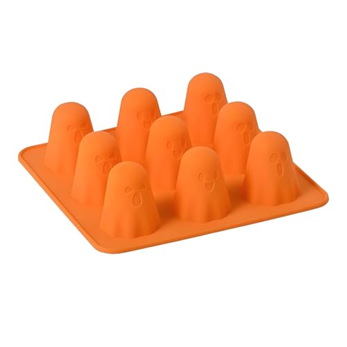 Bomefoi Halloween Geist Gussform,Feiertag Formen | 3D Halloween Silikonformen Für Küche Backen Konditoren Schokolade Seife Kreatives Handwerk Hochzeit Geburtstag von Bomefoi