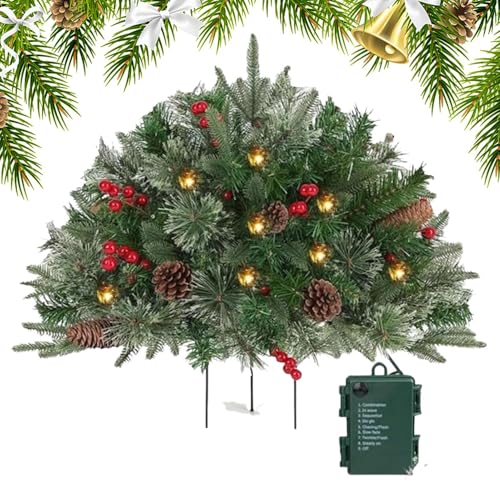 Bomefoi Holiday Planter Filler, Beleuchtete künstliche Weihnachtsbäume mit Stativpfahl, Urlaubsdekoration für Familientreffen, Garten, Blumenbeete, Bomefoi Holiday Planter Filler, Beleuchtete künstliche Weihnachtsbäume mit Stativpfahl, Urlaubsdekoration für Familientreffen, Garten, Blumenbeete, von Bomefoi