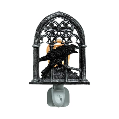 Bomefoi Krähen Lampe | Gruselige Wandleuchte Halloween Deko,Nachtlicht Wohndekor Für Feiertage Schlafzimmer Nachttisch Terrasse Bomefoi Krähen Lampe | Gruselige Wandleuchte Halloween Deko,Nachtlicht Wohndekor Für Feiertage Schlafzimmer Nachttisch Terrasse von Bomefoi