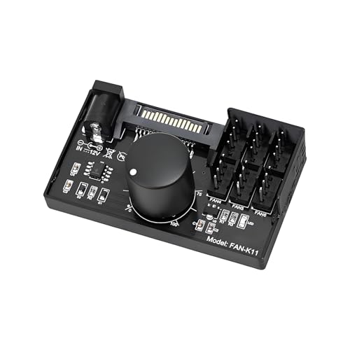 Bomefoi PC Lüfter Controller Hub | PWM Lüfter Splitter Hub - Kühlzubehör 4-Pin Anschluss Für Laptop Übertaktung Arbeitsstation Spielzimmer von Bomefoi
