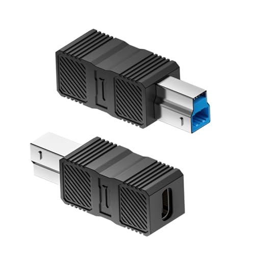 Bomefoi USB-Auf-B-Adapter,USB-auf-B 3.0 Druckeranschluss Konverter | Hochgeschwindigkeits-Datenübertragung für Computer Laptops Scanner und Festplatten Bomefoi USB-Auf-B-Adapter,USB-auf-B 3.0 Druckeranschluss Konverter | Hochgeschwindigkeits-Datenübertragung für Computer Laptops Scanner und Festplatten von Bomefoi