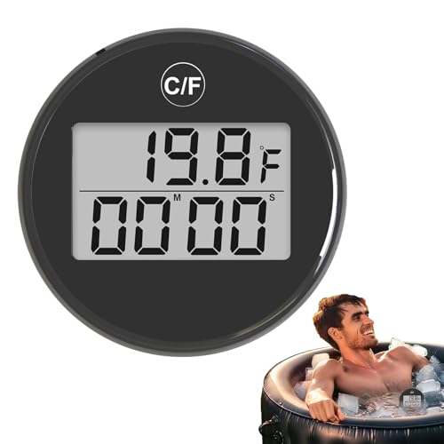 Bomefoi Wasserthermometer Für Eisbäder | Präzise Pooltemperaturmessung Mit Doppelskala | Präzises Werkzeug für Dusche Wanne Schwimmbad Garten Badezimmer Haus Draußen von Bomefoi
