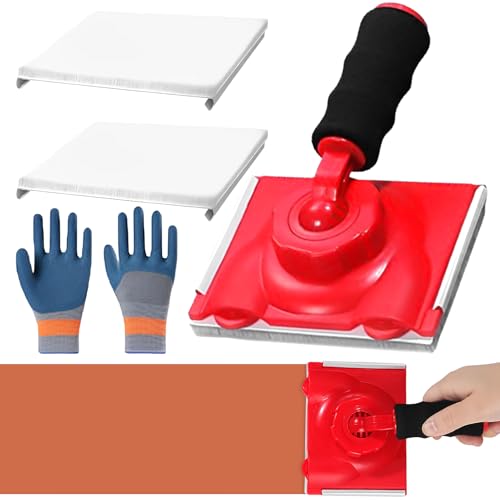 Bomefoi Werkzeug zum Streichen von Ecken für Decken | Ergonomischer Applikator für Kanten und Kanten | komplett mit austauschbaren Polstern, Handschuhen und zum Renovieren von Möbeln von Bomefoi