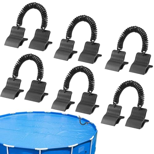 Schwimmbadabdeckung Fastenin Clips, 6 Stück, Abdeckklammern Clips, Kleiderklemmen für Sonnenliegen Poolabdeckungen, Solarschlauch Spa Winter Garten Rasen Schwimmbadabdeckung Fastenin Clips, 6 Stück, Abdeckklammern Clips, Kleiderklemmen für Sonnenliegen Poolabdeckungen, Solarschlauch Spa Winter Garten Rasen von Bomefoi