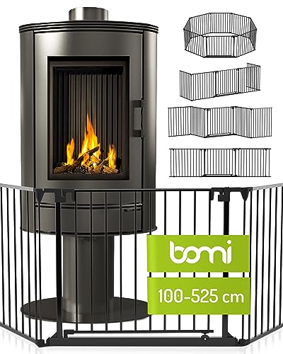 BOMI Baby Kamingitter Milo bis 525 cm | XXL Kinderschutz Tür: 75 cm | Kaminschutzgitter, Kamingitter & Absperrgitter | Ofenschutzgitter, Kinderschutzgitter, Schutzgitter für Kinder in schwarz BOMI Baby Kamingitter Milo bis 525 cm | XXL Kinderschutz Tür: 75 cm | Kaminschutzgitter, Kamingitter & Absperrgitter | Ofenschutzgitter, Kinderschutzgitter, Schutzgitter für Kinder in schwarz von Bomi