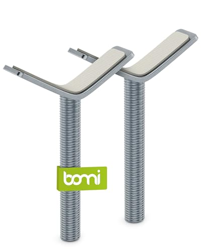 BOMI Treppenschutzgitter Spindel aus Metall | 2 Stück in Silber | Y-Adapter für Treppengeländer | Zubehör Türschutzgitter für Treppen Geländer | Einfache Befestigung für Baby Schutzgitter von Bomi