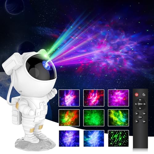 Bomkim Astronauten LED Galaxy, Sternenhimmel Projektor Nachtlicht Projektor mit Fernbedienung und Timer, Batteriebetrieben, für Schlafzimmer und Deckenprojektor, Geschenke für Kinder und Erwachsene Bomkim Astronauten LED Galaxy, Sternenhimmel Projektor Nachtlicht Projektor mit Fernbedienung und Timer, Batteriebetrieben, für Schlafzimmer und Deckenprojektor, Geschenke für Kinder und Erwachsene von Bomkim