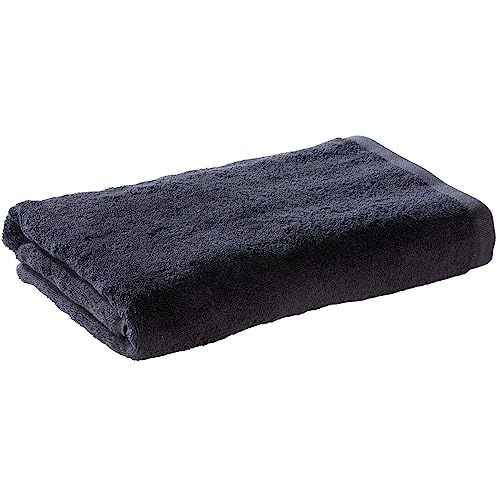 Bomlins® hochwertige Duschtücher 70x140 cm aus 100% ägyptische Baumwolle 650g/m², Oeko-TEX® 100 + hochwertig, extrem saugstarke, langlebiges Duschtuch (Schwarz) von Bomlins