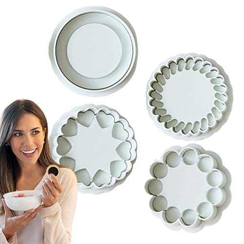 4 Stück Ausstechformen Blumen Set | Keksausstecher In Blumenformen | Ausstechformen Backformen | Schokoladenformen | Keksformer Teigausstecher - Keksausstecher Für Kekse, Teig von BommFu