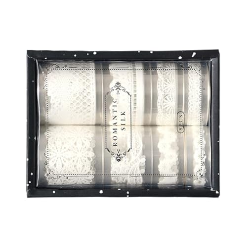 BommFu Design Klebeband,Süßes Band | PET-Spitzenrand Aufkleber Für Journaling Hochzeit Bastelprojekte Zuhause Wanddeko Geschenkverpackung Möbelakzentuierung von BommFu