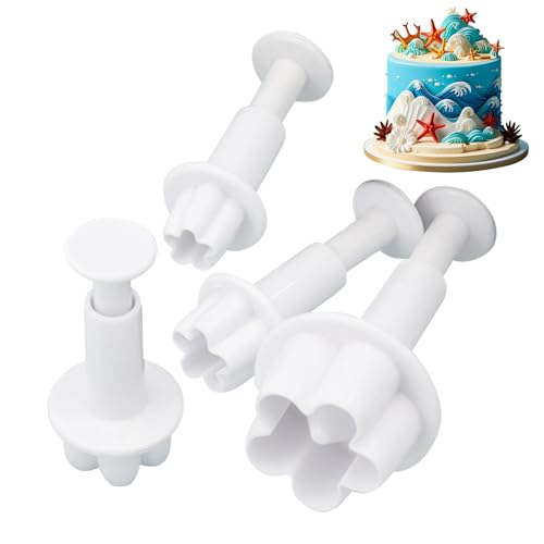BommFu Fondant Ausstecher - Spülmaschinenfest Küchenhelfer Plätzchenstempel 4 Teile - Fondant Stempelausstecher,Deko BommFu Fondant Ausstecher - Spülmaschinenfest Küchenhelfer Plätzchenstempel 4 Teile - Fondant Stempelausstecher,Deko von BommFu