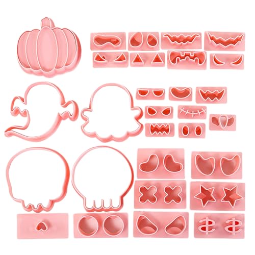 BommFu Halloween Backformen - Wiederverwendbare Halloween Kuchen und Plätzchen Schablonen - Kinder Party Dekorieren Küche Zuhause Herbst Weihnachten Festtage von BommFu