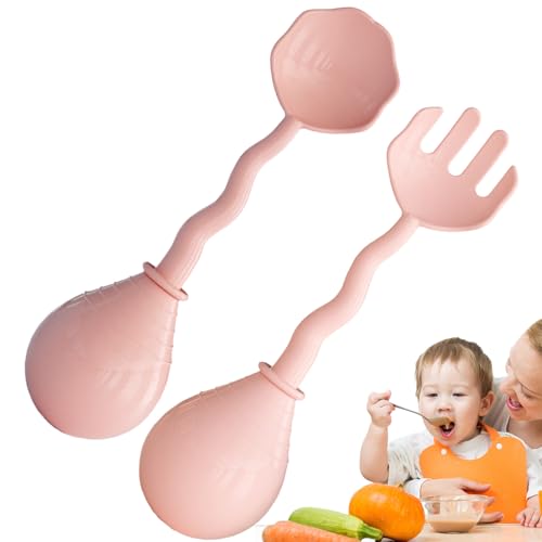 BommFu Kleinkindlöffel - Kompakt Besteck Kleinkinder - Wiederverwendbares Essbesteck Set für Zuhause, Unterwegs & Außer Haus von BommFu