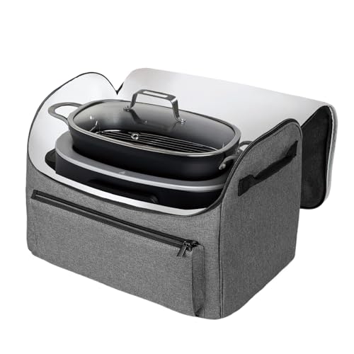 BommFu Kochtopf Taschen,Slow Cooker Aufbewahrungstasche Mit Leichter Reinigung - Wasserdichte Transporttasche Mit Zubehörtasche Leicht Zu Reinigen von BommFu