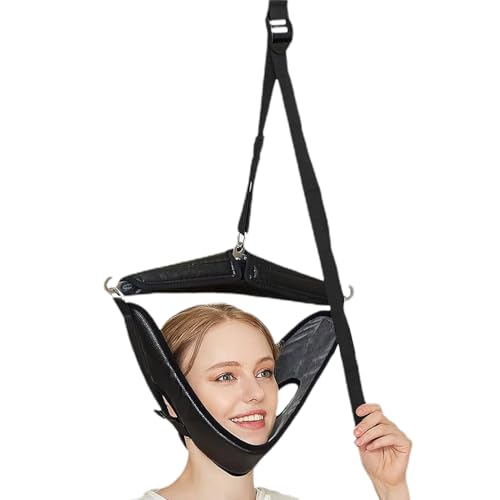 BommFu Nackentraktionsset Über Der Tür | Tragbare Nackendehner-Hängematte Zur Linderung Von Nackenschmerzen | Hals Traktionskorrektur Über Der Tür Wirbelsäule Stretching Kit Für Männer Frauen von BommFu