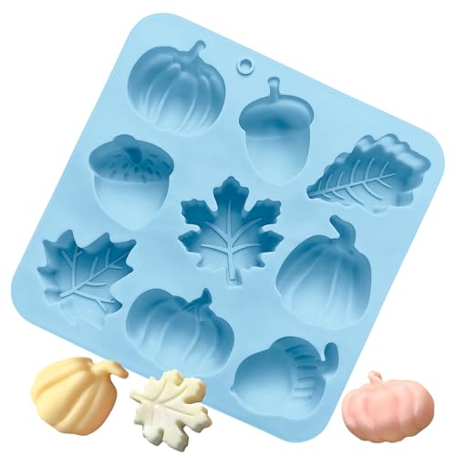 BommFu Silikon Backform,Kürbis Silikonformen Backwerkzeuge - Herbst Deko Werkzeuge Für Thanksgiving Seife Schokoladenkuchen Kerzen Handwerk Home Decor von BommFu