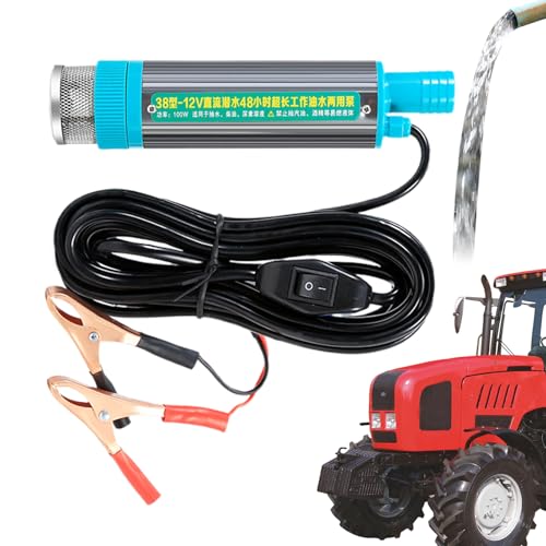 BommFu Tauchpumpe,Auto Elektro Tauchpumpe - Tragbares Betankungswerkzeug Mit 2 Krokodilklemmen Für Marine Auto Boot Lkw Landwirtschaft BommFu Tauchpumpe,Auto Elektro Tauchpumpe - Tragbares Betankungswerkzeug Mit 2 Krokodilklemmen Für Marine Auto Boot Lkw Landwirtschaft von BommFu