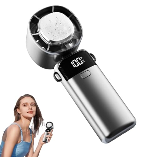 BommFu Tragbarer Handventilator - Tragbarer Lüfter Zur Abkühlung - Praktisches Gadget Mit 100 Geschwindigkeitsstufen Batteriebetrieben Leiser Klappbarer Luftkühler Für Studentenzimmer BommFu Tragbarer Handventilator - Tragbarer Lüfter Zur Abkühlung - Praktisches Gadget Mit 100 Geschwindigkeitsstufen Batteriebetrieben Leiser Klappbarer Luftkühler Für Studentenzimmer von BommFu