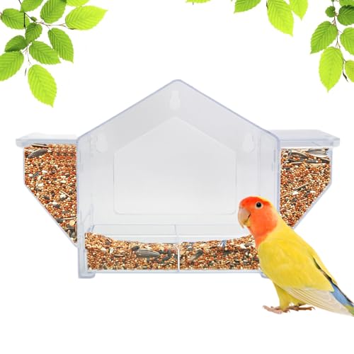 BommFu Vogelfutterstation Für Fenster | Vogelfutterstelle zur Beobachtung am Fenster,Futterstelle Für Kanarienvögel Spatzen Und Andere Ziervögel BommFu Vogelfutterstation Für Fenster | Vogelfutterstelle zur Beobachtung am Fenster,Futterstelle Für Kanarienvögel Spatzen Und Andere Ziervögel von BommFu