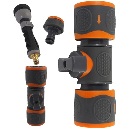 BommFu Wasserschlauchabschaltventil | Schlauchanschluss mit Absperrventil | Lecksicheres Wasserhahn Splitter für Hausgärtner Bauern Innen im Freien im Freien Haus Rasen Camping Reisen Bewässerung BommFu Wasserschlauchabschaltventil | Schlauchanschluss mit Absperrventil | Lecksicheres Wasserhahn Splitter für Hausgärtner Bauern Innen im Freien im Freien Haus Rasen Camping Reisen Bewässerung von BommFu