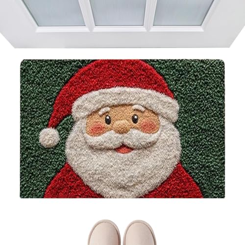 BommFu Weihnachts Badezimmer Matte | Süßer Plüsch-Badezimmerteppich | rutschfest Und Saugfähig Waschbar - Geeignet Für Die Weihnachtsdekoration Von Badezimmer Und Schlafzimmer von BommFu