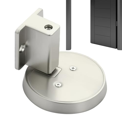BommFu Winddichter Türstopper | Zinklegierung Door Stopper | Selbstklebend Schwer Türhalter, Türfeststeller Mit Klebeband & Schrauben - Ohne Bohren Höhenverstellbarer - Tür Stopper Für Zuhause,Büro von BommFu