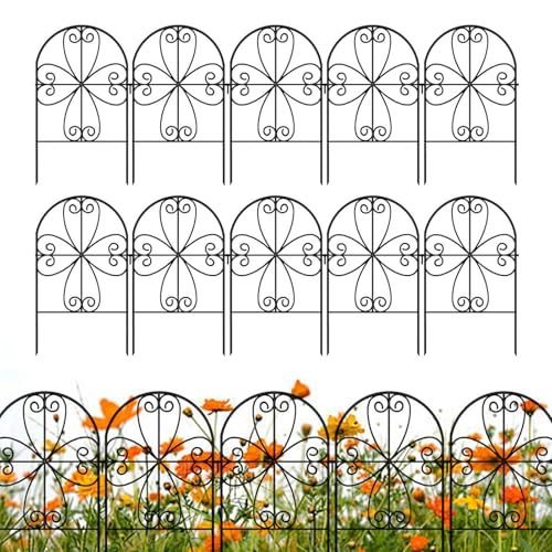 BommFu ativer Gartenzaun - Hundeschutzzaun - 10x Zaunfelder als & Begrenzung für Kaninchen, Rasen, Hunde, Außenbereich, Terrasse & Haustierzone von BommFu