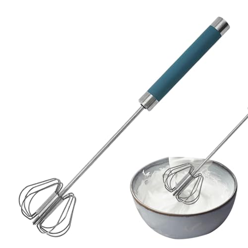 Halbautomatischer Schneebesen | Hand Push Schneebesen Mixer | Handgehaltener Milchaufschäumer - Multifunktionaler Schneebesen-Mixer Zum Mischen, Schlagen von BommFu