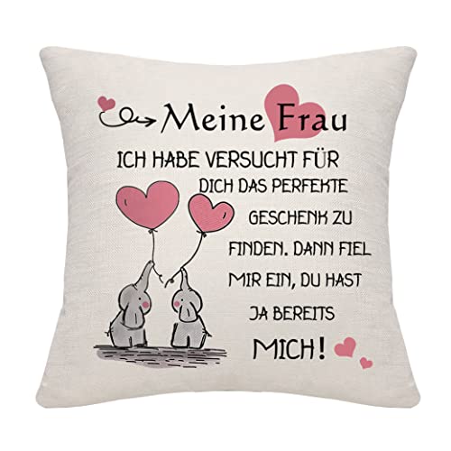 Bommex Geschenke von Ehemännern für Ehefrauen Geschenke von Ehemännern für Ehefrauen Kissenbezüge für Ehefrauen Valentinstag Jubiläum Geburtstagsgeschenke Weihnachten (Frau) von Bommex