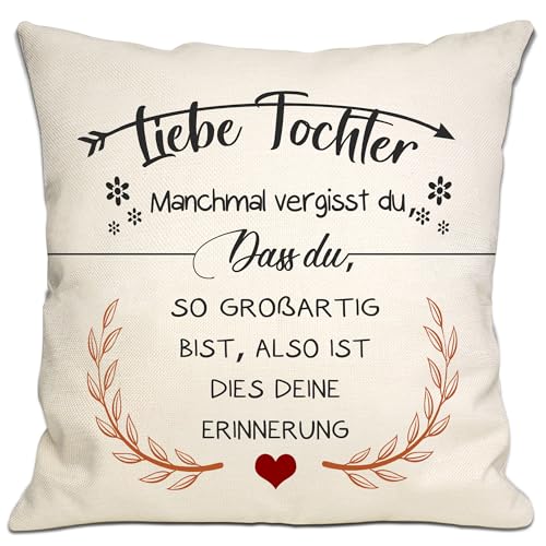 Manchmal vergisst du DASS du so großartig bist Also ist Dies Deine Erinnerung Liebe Tochter Kissenbezug für Tochter von Mama Papa Geburtstag Graduierung Erinnerung(Tochter-2) von Bommex
