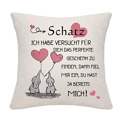 Schatz Freundin Frau Kissenbezüge Geschenke für sie Süße Kissenbezüge Valentinstag Jubiläum Geburtstagsgeschenke Weihnachten Geschenke (Schatz) von Bommex