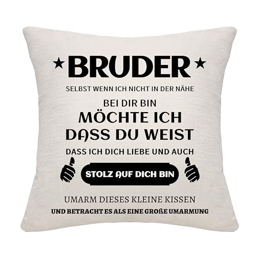 Erinnerung Geschenk für Bruder von Schwester Bruder Geschenk oder Bruder Kissenbezug für Bruder Geburtstag Geschenk Graduierung Geschenk Danke Geschenk (Bruder) von Bommex