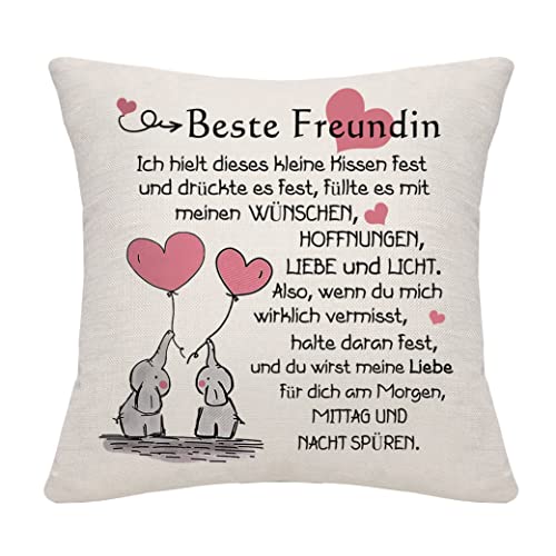 Geschenk für Bestie Kissenbezug für Beste Freundin Frauen Geschenk für Beste Freundin Freundschaftsgeschenk für Frauen Geburtstagsgeschenk (Beste Freundin) von Bommex