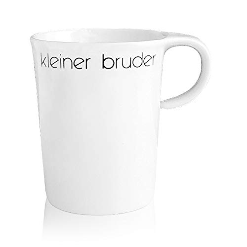 BonApart Becher Kaffeebecher Teebecher Henkelbecher mit Schriftzug Made in Germany (Kleiner Bruder) von BonApart