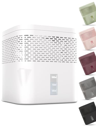 BonAura® AirOne Lite Badezimmer & Küche Luftentfeuchter ohne Strom mit 360° Belüftung I Raumentfeuchter mit Ausgießer & 450g Luftentfeuchter Granulat I Raum Entfeuchter bis 16m² von BonAura