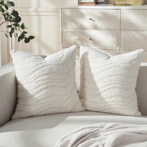 2er Set Kissenbezüge Welle Wellige Textur Behaart Kissenhülle Dekorative Kissenbezug Sofakissen Couchkissen Dekokissen Zierkissenbezug Deko Kissenhülle mit Verstecktem Schlafzimmer 45x45 cm Beige 2er Set Kissenbezüge Welle Wellige Textur Behaart Kissenhülle Dekorative Kissenbezug Sofakissen Couchkissen Dekokissen Zierkissenbezug Deko Kissenhülle mit Verstecktem Schlafzimmer 45x45 cm Beige von BonBotimen