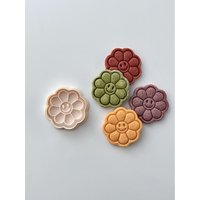 Blumen Ausstechform - Boho Sonnenblume Ausstecher Stempel Set | Groovy Daisy Fondant Formen 3D Gedruckter Smiley von BonBunnyBake