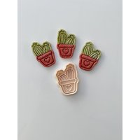 Kaktus Cookie Cutter - Frühlingspflanze Stempel Set | 3D Gedruckte Backgeschenke von BonBunnyBake