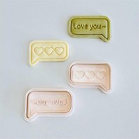 Liebe Nachricht Cookie Cutter | Ich Liebe Dich Text Bubble Stempel Set Konversationsblase Fondant Formen 3D Gedrucktes Valentinstagsgeschenk Liebe Nachricht Cookie Cutter | Ich Liebe Dich Text Bubble Stempel Set Konversationsblase Fondant Formen 3D Gedrucktes Valentinstagsgeschenk von BonBunnyBake