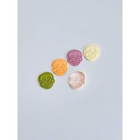 Schädel-Ausstechform Halloween Schädel Mit Herz Augen Cookie Cutter Stempel Set | Liebe Fondant Formen 3D Gedruckt von BonBunnyBake