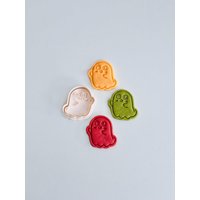 Süßer Geist-Ausstechform | Skurriles Halloween-Geist-Ausstechform Stempel-Set Floaty Ghost Fondant Formen 3D Gedruckt von BonBunnyBake